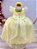 Vestido Infantil Longo Amarelo Apliques e Renda Damas - Imagem 2