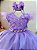 Vestido Infantil Longo Lilás com Apliques e Renda - Imagem 3