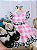 Vestido Infantil Xadrez Branco Rosa Fazendinha Vaquinha Laço - Imagem 3