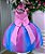 Vestido Infantil Stitch e Angel Rosa Tematico Luxo - Imagem 3
