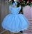 Vestido Infantil Jardim Encantado Festa Azul Bebe - Imagem 7