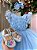 Vestido Infantil Jardim Encantado Festa Azul Bebe - Imagem 4