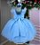 Vestido Infantil Jardim Encantado Festa Azul Bebe - Imagem 6