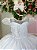 Vestido Infantil Branco Renda Festa Luxo Midi - Imagem 5