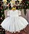 Vestido Infantil Branco Bolinhas Poa Festa Luxo - Imagem 6