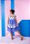 Vestido Infantil 3 Marias Babados Azul - Imagem 7