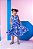 Vestido Infantil Azul Royal Estampado - Imagem 3