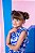 Vestido Infantil Azul Royal Estampado - Imagem 5