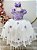 Vestido Infantil Lilás Saia Off Renda Casamento Formatura - Imagem 4