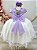 Vestido Infantil Lilás Saia Off Renda Casamento Formatura - Imagem 2