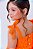Vestido Infantil Laranja de Alça e Com Plumas Luxo - Imagem 5