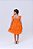 Vestido Infantil Laranja de Alça e Com Plumas Luxo - Imagem 4