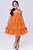Vestido Infantil Laranja de Alça e Com Plumas Luxo - Imagem 8