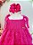 Vestido Infantil Rosa de Alça e Com Plumas Luxo - Imagem 3