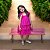 Vestido Infantil Rosa de Alça e Com Plumas Luxo - Imagem 1