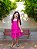 Vestido Infantil Rosa de Alça e Com Plumas Luxo - Imagem 2
