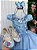 Vestido Jardim Encantado Longo Borboletas Azul Bebe - Imagem 3