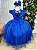 Vestido Jardim Encantado Longo Borboletas Azul Royal - Imagem 2
