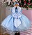 Vestido de Festa Azul Bebe Jardim Encantado Laço - Imagem 2