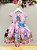Vestido Infantil Labubu 3D Rosa Colorido Festas - Imagem 5
