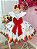 Vestido Infantil Branco Aquarela Com Cinto de Pérolas Luxo - Imagem 6