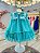 Vestido Infantil Verde Jardim Encantado Luxo - Imagem 3