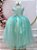 Vestido Infantil Longo Verde Menta Daminhas Casamentos Luxo - Imagem 1