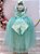 Vestido Infantil Longo Verde Menta Daminhas Casamentos Luxo - Imagem 2
