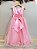 Vestido Infantil Longo Rosa Daminhas Festas Luxo - Imagem 5