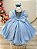 Vestido Infantil Azul Claro Com Renda Festas - Imagem 2