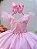 Vestido Infantil Rosa Claro Renda Luxo Festas Daminhas - Imagem 3