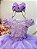 Vestido Infantil Lilás Jardim Encantado Damas Com Renda - Imagem 3