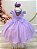 Vestido Infantil Lilás Jardim Encantado Damas Com Renda - Imagem 2