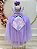 Vestido Infantil Longo Lilás Daminhas Festas Luxo - Imagem 2