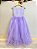 Vestido Infantil Longo Lilás Daminhas Festas Luxo - Imagem 4