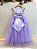 Vestido Infantil Longo Lilás Daminhas Festas Luxo - Imagem 5