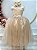Vestido Infantil Longo Dourado Daminhas Casamentos Luxo - Imagem 1