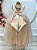 Vestido Infantil Longo Dourado Daminhas Casamentos Luxo - Imagem 2