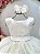 Vestido Infantil Longo Off White Daminhas Festas Luxo - Imagem 3