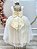 Vestido Infantil Longo Off White Daminhas Festas Luxo - Imagem 2