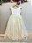 Vestido Infantil Longo Off White Daminhas Festas Luxo - Imagem 4