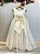 Vestido Infantil Longo Off White Daminhas Festas Luxo - Imagem 5