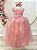 Vestido Infantil Longo Rose Daminhas Casamentos Luxo - Imagem 1