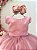 Vestido Infantil Longo Rose Daminhas Casamentos Luxo - Imagem 3
