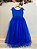 Vestido Infantil Longo Azul Royal Daminhas Festas Luxo - Imagem 4