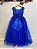 Vestido Infantil Longo Azul Royal Daminhas Festas Luxo - Imagem 5
