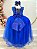 Vestido Infantil Longo Azul Royal Daminhas Festas Luxo - Imagem 2