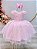 Vestido Infantil Rosa Claro Festas Jardim Encantado Com Renda - Imagem 1