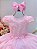 Vestido Infantil Rosa Claro Festas Jardim Encantado Com Renda - Imagem 3