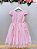 Vestido Infantil Rosa Claro Festas Jardim Encantado Com Renda - Imagem 4